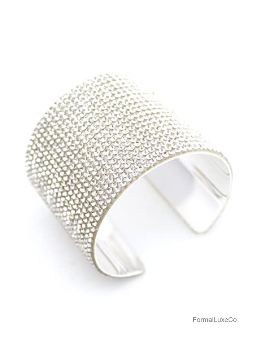Multilayer Rhinestone Wide Cuff Bracelet Bangle for Women Party Wedding Prom